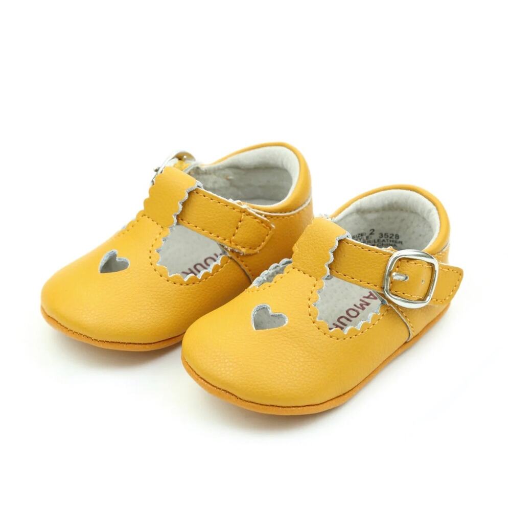 L'Amour Rosalie Heart Mary Jane, Butter Squash, NWT, Multiple Sizes Available